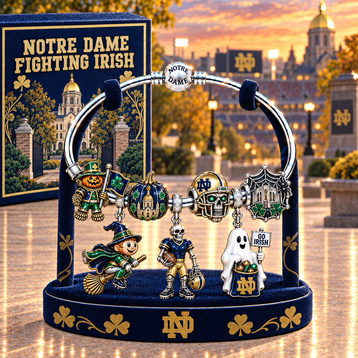 NODFI Silver Charm Bracelet Set TMH